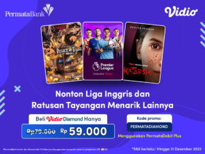 Beli Vidio Premier Platinum 1 Tahun Pakai Kartu Kredit Visa PermataBank & Dapatkan Gratis Ekstra 5 Bulan!