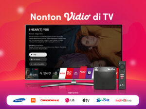 Cara nonton Vidio di TV sangat mudah.