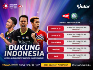 Ini Update Jadwal & Link Badminton Live YONEX All England 2021