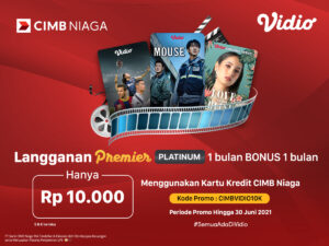 Promo Double Cuan CIMB Niaga, Vidio Premier Rp 10 Ribu!
