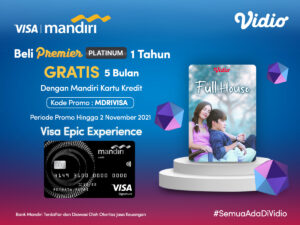 Nikmati Promo Kartu Kredit Mandiri Visa, Beli Paket Vidio 1 Tahun Gratis 5 Bulan Berlangganan