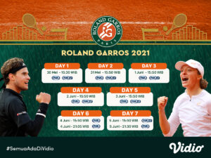 live streaming grand slam roland garros 2021