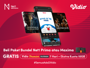 Promo NET1, Dapat Gratis 7 Hari Vidio Premier Platinum!