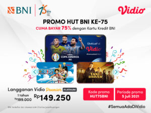 Promo Gebyar HUT ke-75 BNI, Beli Premier Platinum Cuma Bayar 75%!