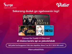 Beli Paket Vidio di Stasiun Kereta, Dapat Akses Free Wifi 90/180 Menit