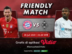 live streaming friendly match bayern munchen vs borussia monchengladbach