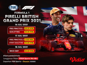 Jadwal dan link live streaming formula 1 pirelli british grand prix 2021