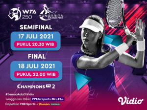 Jadwal dan link live streaming WTA 250 hungarian