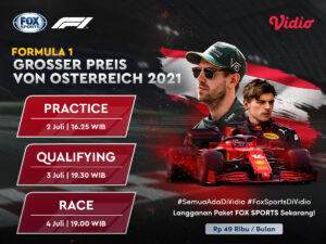 jadwal dan link live streaming F1 Austria 2021