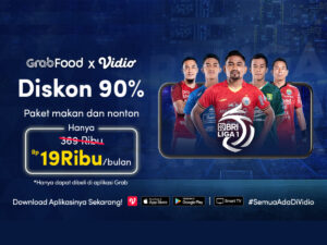 Beli Promo Paket GrabFood Bisa Dapat Voucher Vidio, Nikmat Sambil Nonton BRI Liga 1!!