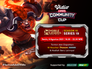 Nonton Live Streaming Vidio Community Cup Mobile Legends Season 10 series 19 grand final