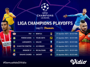 Jadwal Liga Champions 2021 Babak Play-off Leg 2