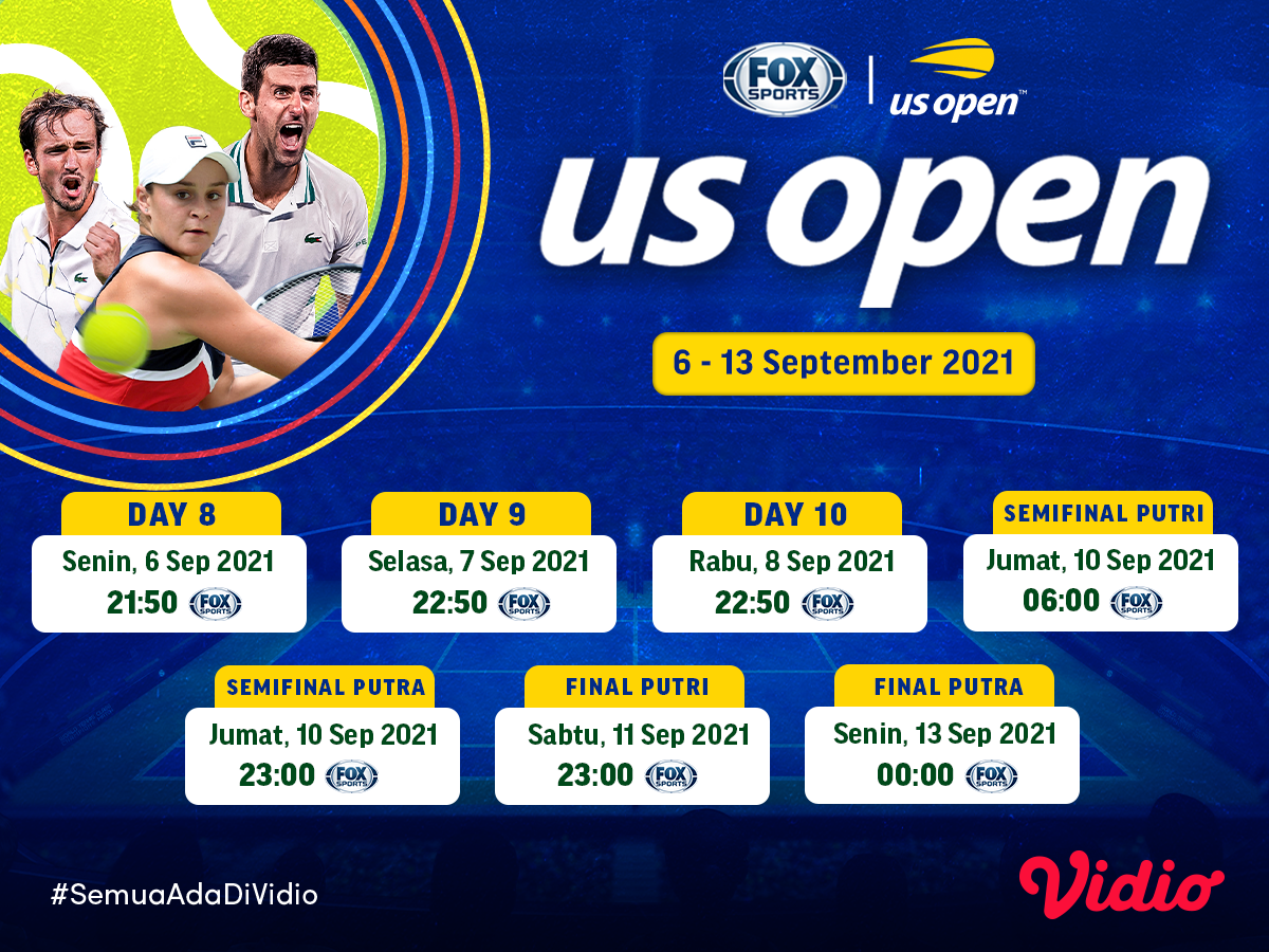 Streaming Tennis Grand Slam US Open 2021 Final di FOX - Vidio Blog