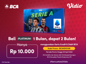 Promo Kartu Kredit BCA, Gratis Vidio Premier 2 Bulan!