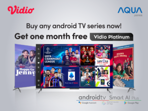 Beli Android Smart TV AQUA Japan & Dapatkan Langganan Vidio Premier 1 Bulan!