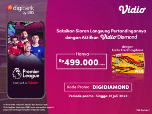 Beli Vidio Diamond 1 Tahun Cuma 499 Ribu Pakai Kartu Kredit digibank!