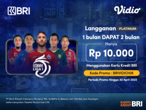 Promo Kartu Kredit BRI, Beli Vidio Premier 1 Bulan Dapat 2 Bulan Hanya Rp 10.000!