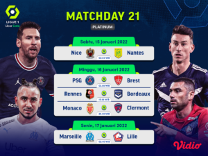 Jadwal Live Streaming Ligue 1 Prancis 2021/22 Pekan Ini di Vidio