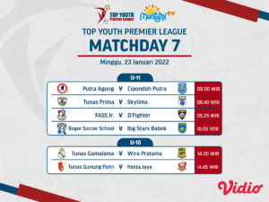 Ayo Saksikan, Live Streaming Top Youth Premier League (TYPL) 2021/22 Pekan Ini di Vidio