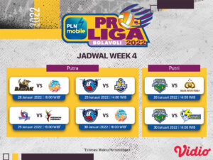 Jadwal Live Streaming PLN Mobile Proliga 2022 Pekan Keempat di Vidio