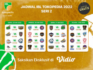 Jadwal Lengkap dan Link Live Streaming IBL 2022 Seri 2 di Vidio