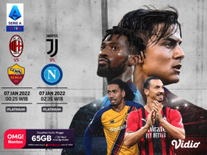 Link Live Streaming Serie A 2021/22, Milan Vs Roma dan Juventus Vs Napoli