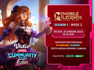 Live Streaming Vidio Community Cup Ladies Season 1 Mobile Legends Week 2