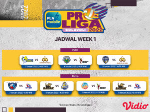 Jadwal Live Streaming PLN Mobile Proliga 2022 Pekan Pertama di Vidio