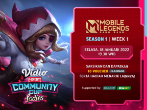 Live Streaming Vidio Community Cup Ladies Season 1 Mobile Legends di Vidio