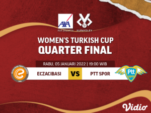 Live Streaming Perempat Final Piala Voli Turki Putri 2021/22: Eczacibasi Dynavit Vs PTT