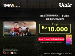 Promo Kartu Kredit TMRW by UOB, Beli Vidio Premier 2 Bulan Cuma 10 Ribu!