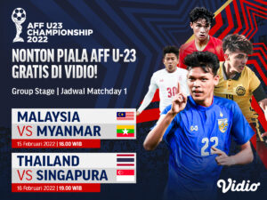 Jadwal Piala AFF U-23 2022 Matchday 1, Live Streaming di Vidio