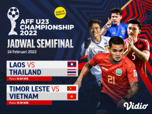 Jadwal Semifinal Piala AFF U-23 2022 Live Streaming di Vidio