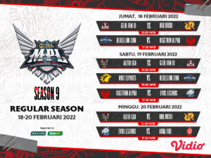 Jadwal Live Streaming MPL S9 Pekan Pertama di Vidio