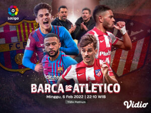 Link Live Streaming Barcelona vs Atletico Madrid: La Liga 2021/22 Pekan 23