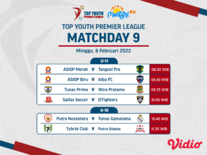 Saksikan Live Streaming Top Youth Premier League (TYPL) 2021/22 Akhir Pekan Ini