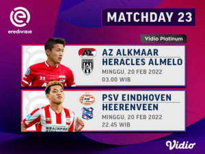 Inilah Jadwal Eredivisie 2021/22 Pekan Ke-23, Live Streaming di Vidio