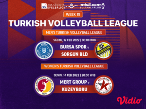 Jadwal Liga Voli Turki 2021/22 Pekan 19 Live Streaming di Vidio