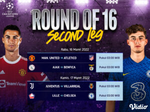 Link Live Streaming Leg Kedua 16 Besar Liga Champions 2021/22 Malam Ini