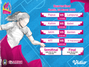 Link Live Streaming Pertiwi Cup 2021-2022 Babak Perempat Final Hingga Final