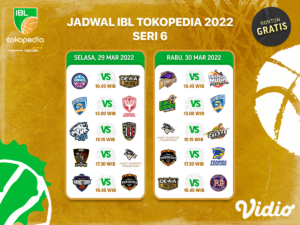 Jadwal IBL 2022 Seri 6, Simak Link Live Streamingnya di Vidio