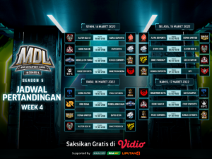Link Live Streaming MDL Season 5 Week 4, Ada Duel EVOS Vs Alter Ego X