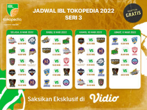 Link Live Streaming IBL 2022 Seri 3, Tersaji Prawira Bandung vs RANS PIK