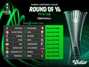 Seru! Berikut Link Live Streaming Liga Konferensi Eropa 2021/22 Babak 16 Besar Leg Ke-1