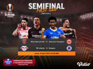 Jadwal dan Link Live Streaming Leg Pertama Semifinal Liga Europa 2022