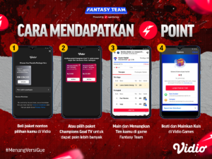 Cara Dapat Point Untuk Main Fantasy Team di Vidio