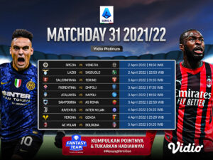 Simak Link Live Streaming Serie A Italia 2021/22 Pekan Ke-31: Ada Juventus vs Inter