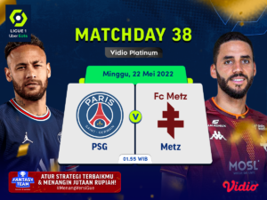 Ini Link Live Streaming Ligue 1: PSG vs Metz, Les Grenats Jauhi Zona Degradasi?