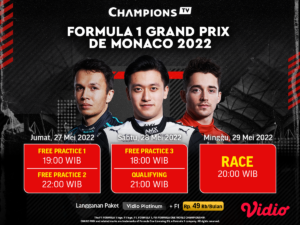 Jadwal F1 GP Monaco 2022, Live Streaming Melalui Link Ini