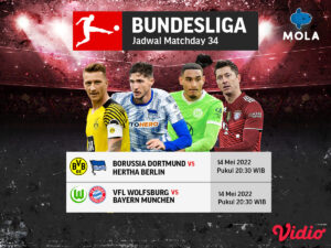 Link Live Streaming Liga Jerman: Dortmund vs Hertha dan Wolfsburg vs Munchen